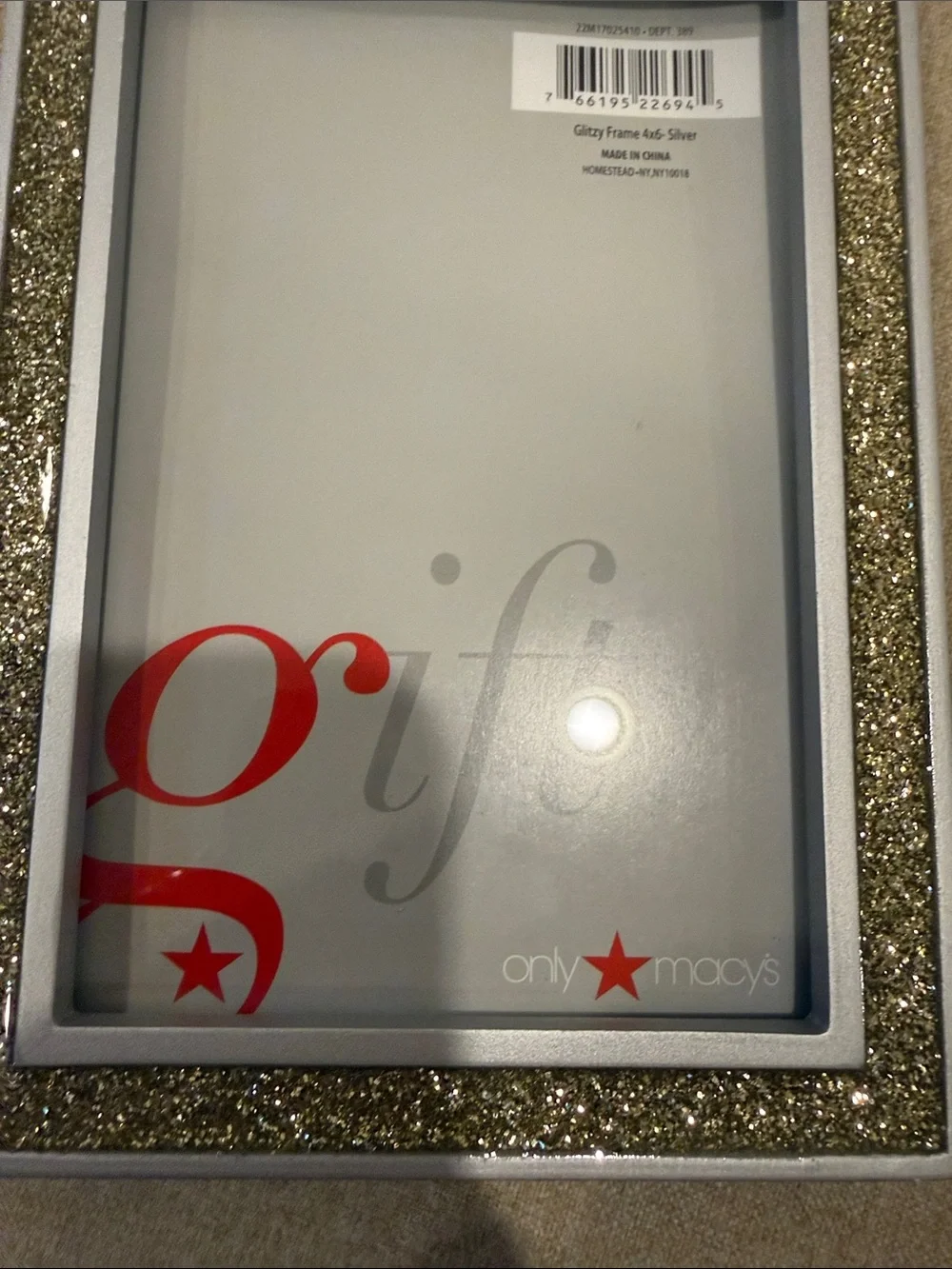 Macy's Silver and Gold Glitter Crown Accent Picture Frame! 3 available!